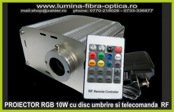 Proiector 10W RGBW cu disc umbra telecomandat