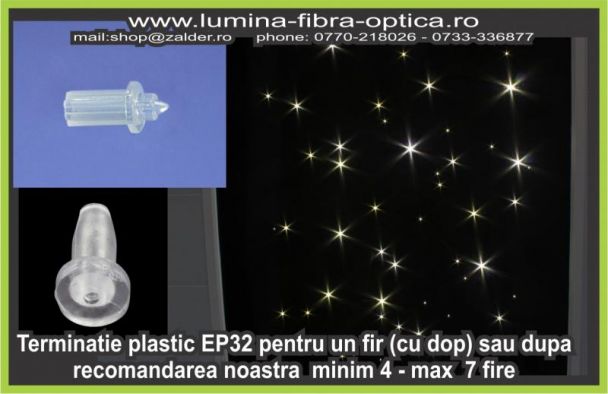 Terminatie de capat plastic EP32 pentru fibra optica 50buc